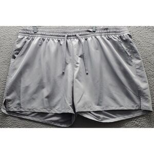 Tek Gear Running Short Men 4XB Gray Mesh Lined Kee Loop Elastic Waist Drawstring